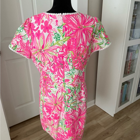 Lilly Pulitzer Pink and Green Shift Floral Dress - Picture 2 of 4